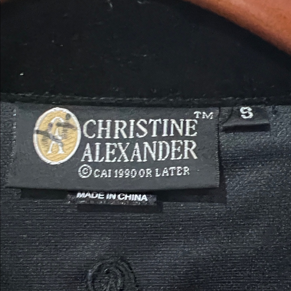 Vintage Christine Alexander Black Velvet Jacket Rhinestones Button size S - Picture 5 of 12